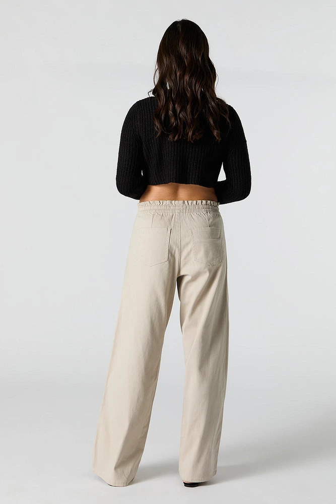 Drawstring Wide Leg Pant