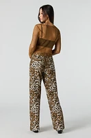 Animal Print Straight Leg Pant