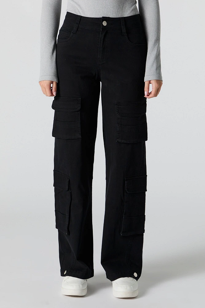 Wide Leg Multi Pocket Cargo Pants