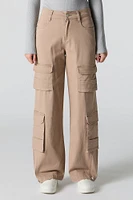 Pantalon cargo à jambe large avec poches multiples