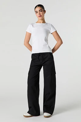 Drawstring Straight Leg Cargo Pant