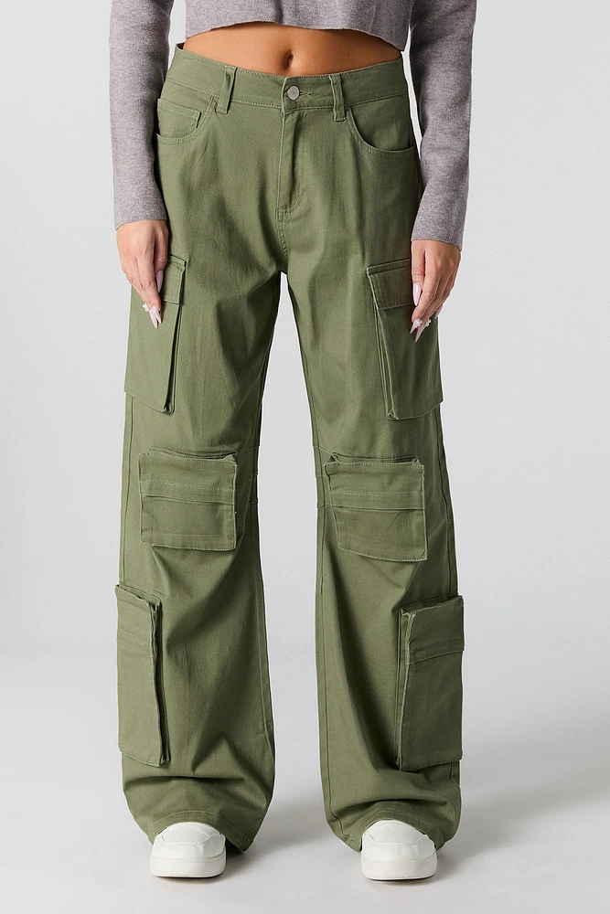 Multi Pocket Straight Leg Cargo Pant