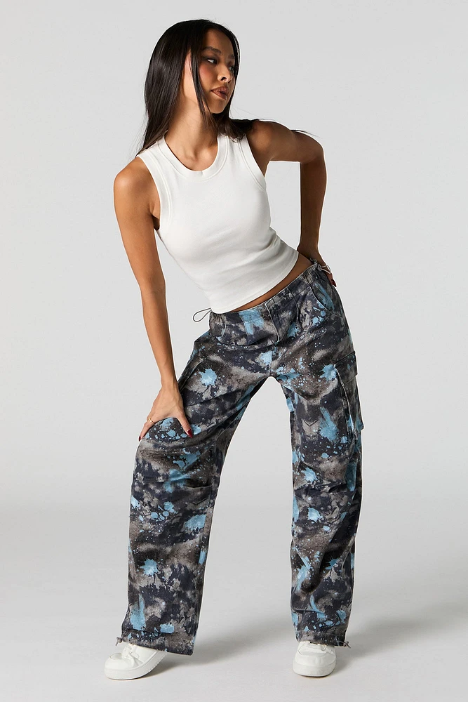 Printed Straight Leg Cargo Pant