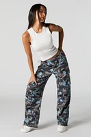 Printed Straight Leg Cargo Pant