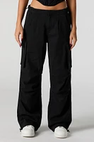 Solid Straight Leg Cargo Pant