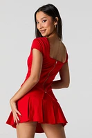 Pleated Mini Skort