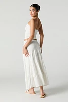 Pointelle Tiered Maxi Skirt