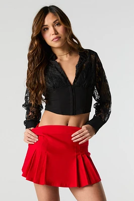 Pleated Mini Skort