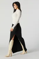 Contour Slit Maxi Skirt