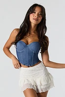 Textured Ruffled Mini Skort