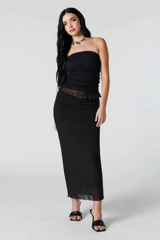 Mesh Midi Skirt