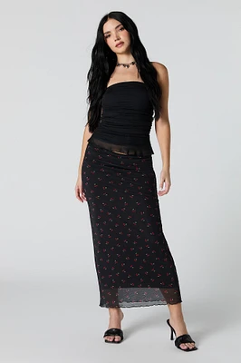 Mesh Midi Skirt