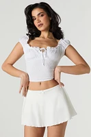 Ruffle Trim Mini Skort
