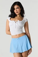 Ruffle Trim Mini Skort