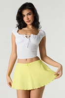 Ruffle Trim Mini Skort
