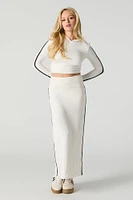 Jupe maxi douce avec taille pliée