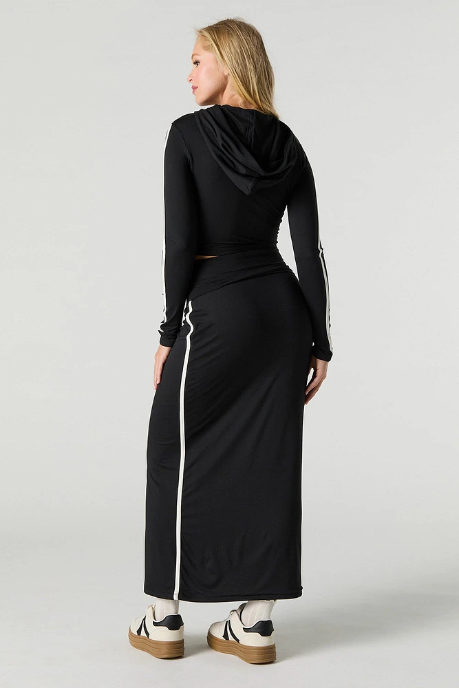 Active Soft Foldover Waist Maxi Skirt