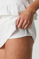 Linen-Blend Mini Skort