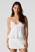 Minijupe-short en mélange de lin