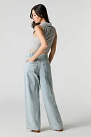 Drawstring Wide Leg Jean