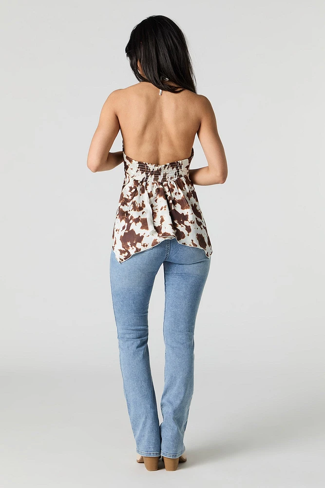 Rhinestone High Rise Stretch Flare Jean