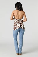 Rhinestone High Rise Stretch Flare Jean