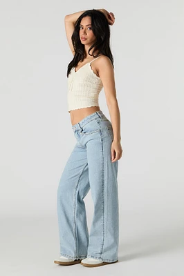 Low Rise Wide Leg Jean