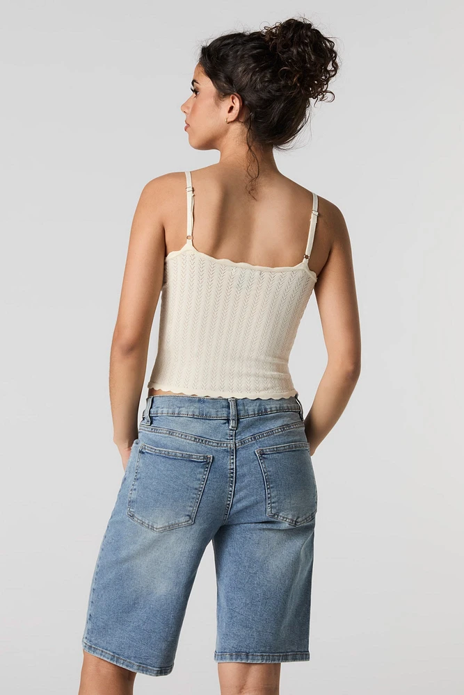 Stretch Denim Bermuda Short