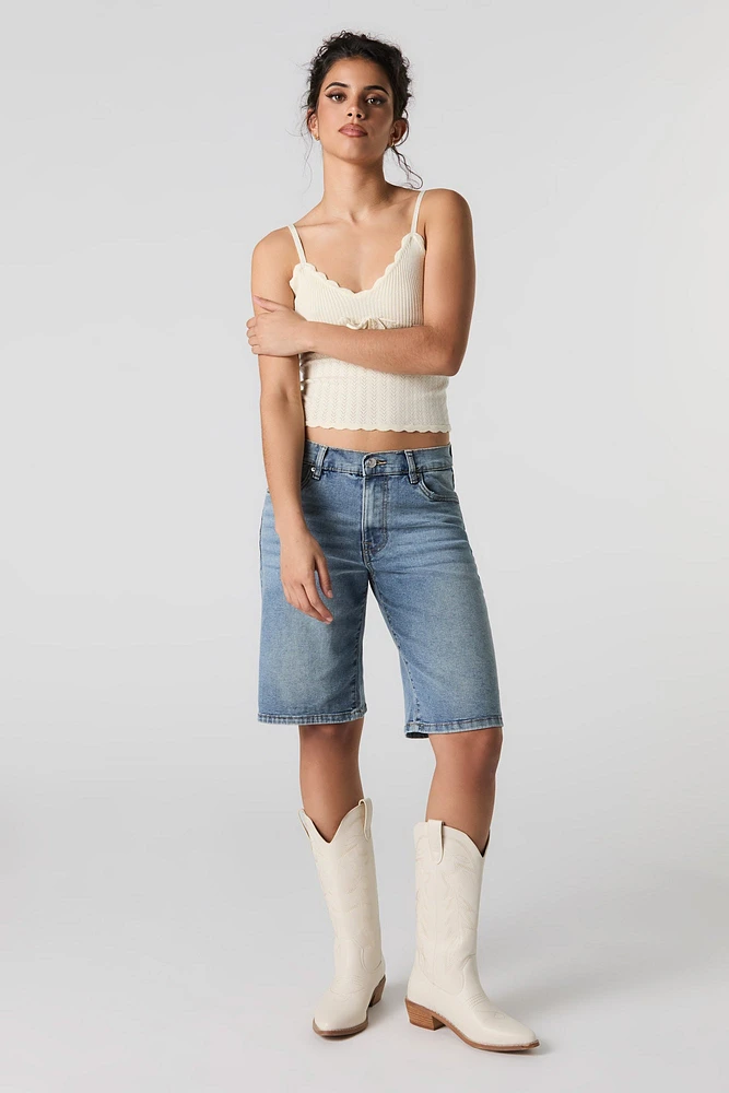 Stretch Denim Bermuda Short