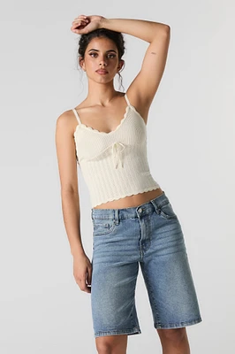 Stretch Denim Bermuda Short