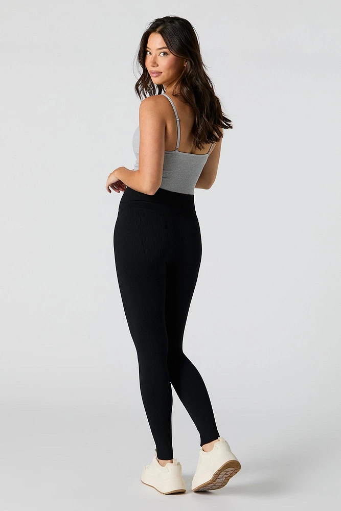 Active Seamless Ribbed Fleece Legging