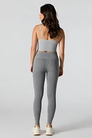 Legging Active cÃ´telÃ© sans couture en molleton