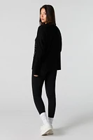 Legging en molleton côtelé