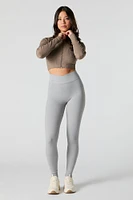 Legging Active côtelé avec bande de taille en V