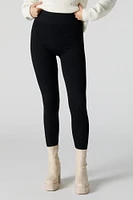 Ribbed Faux Fur Lined Legging