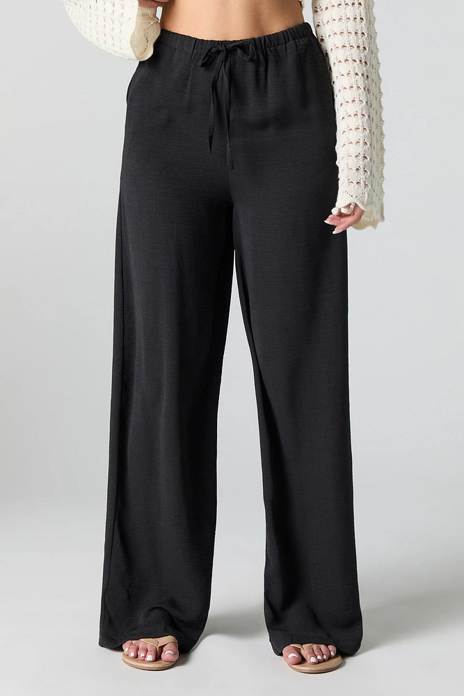 Drawstring Wide Leg Pant