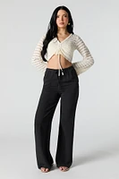 Drawstring Wide Leg Pant