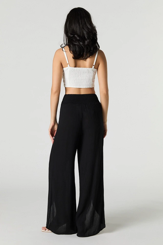 Flowy Slit Wide Leg Pant