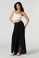 Flowy Slit Wide Leg Pant