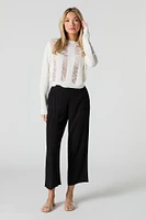 Textured Flowy Cropped Pant