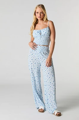 Pull On Flowy Wide Leg Pant