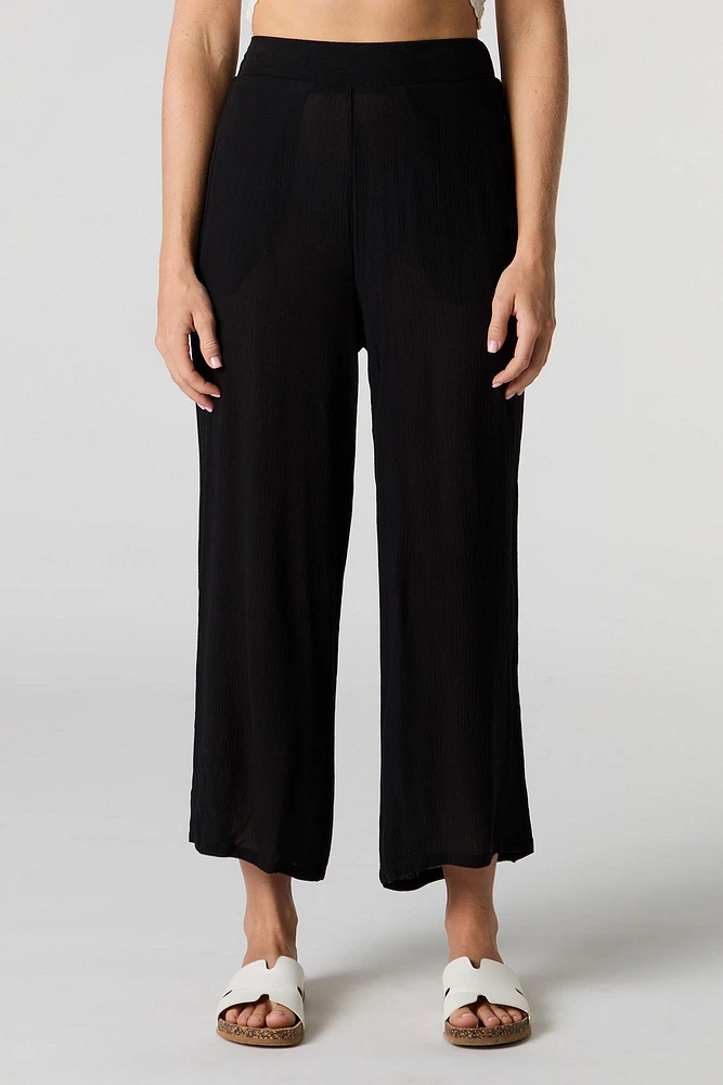 Flowy Wide Leg Cropped Pant