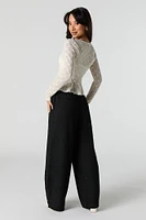 Textured Knit Wide Leg Pant