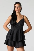 Surplice Tiered Romper