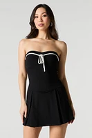 Pleated Mini Tube Dress