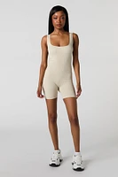 Seamless Scoop Neck Active Romper