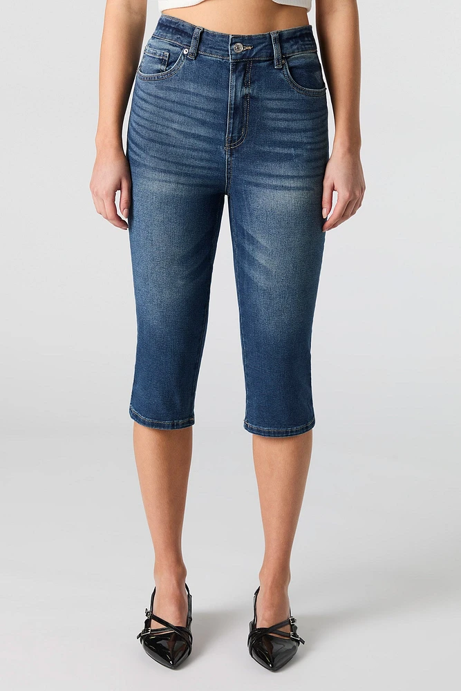 Capri en denim extensible