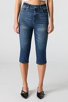 Capri en denim extensible