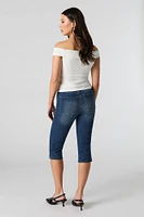 Capri en denim extensible
