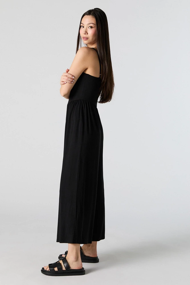 Scoop Neck Wide Leg Jumpsuit